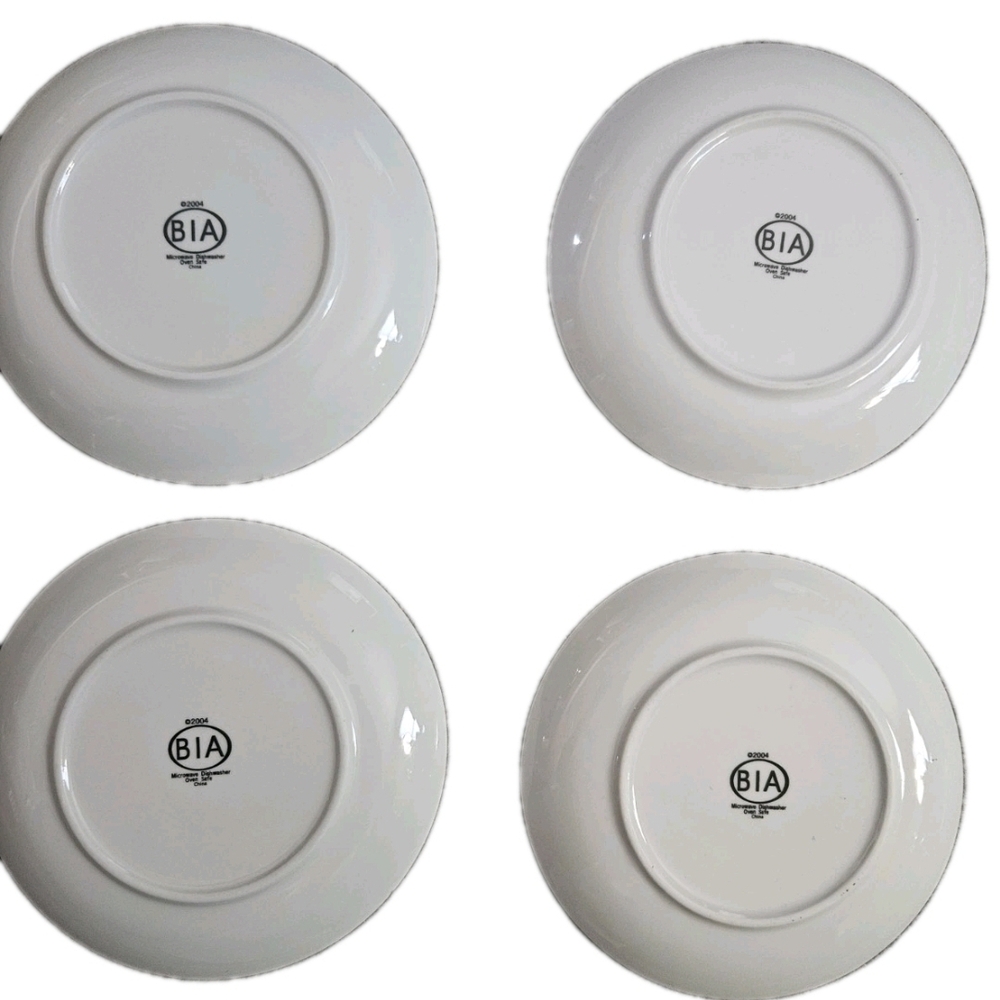 NIB BIA Cordon Bleu Exotic Tea Label Appetizer Plates - Set of 4 - Marc Grenier - Picture 4 of 5